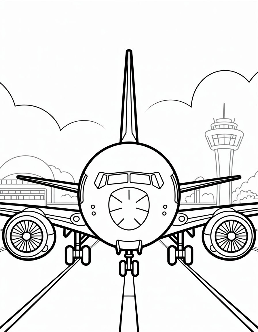 boeing 737 coloring page