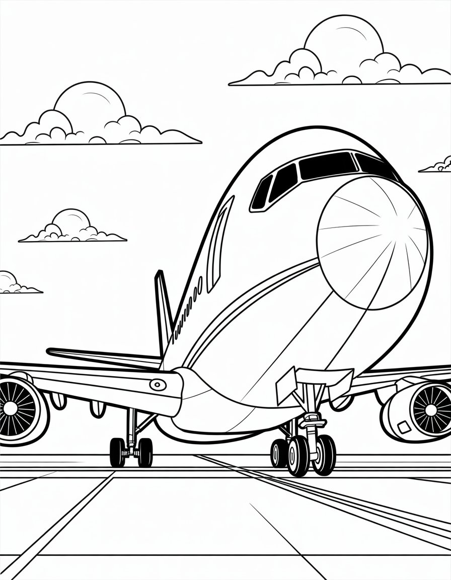 cargo airplane coloring page