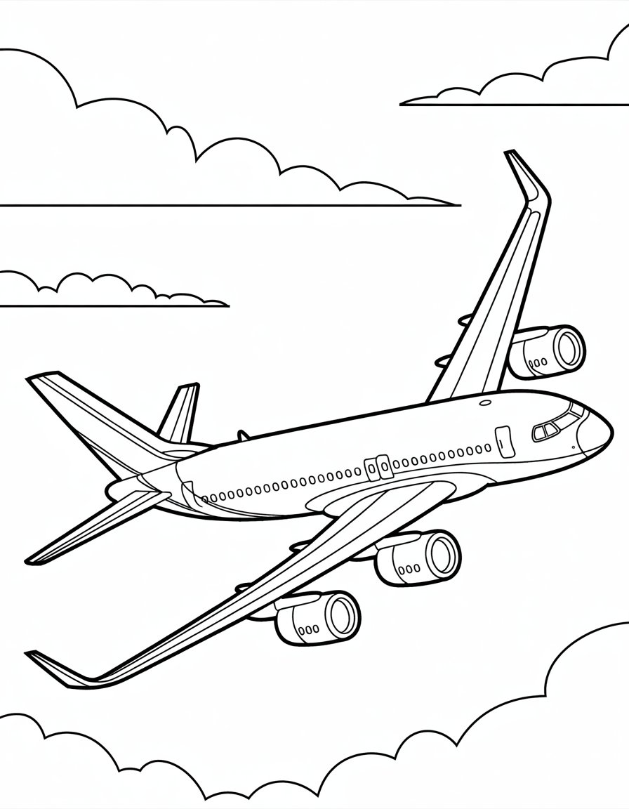 southwest airplane coloring page