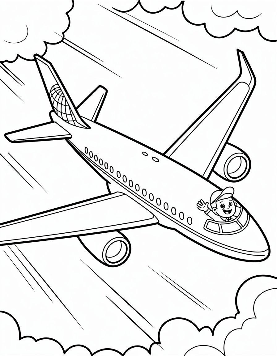 united airlines coloring page