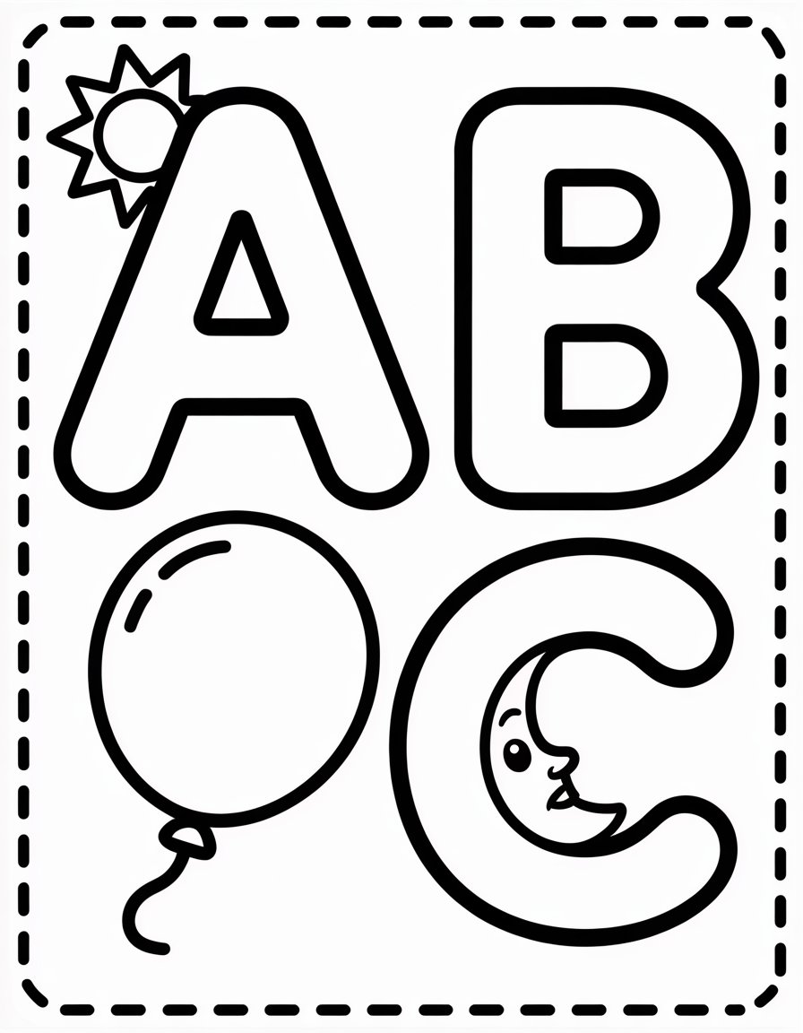 abc coloring page