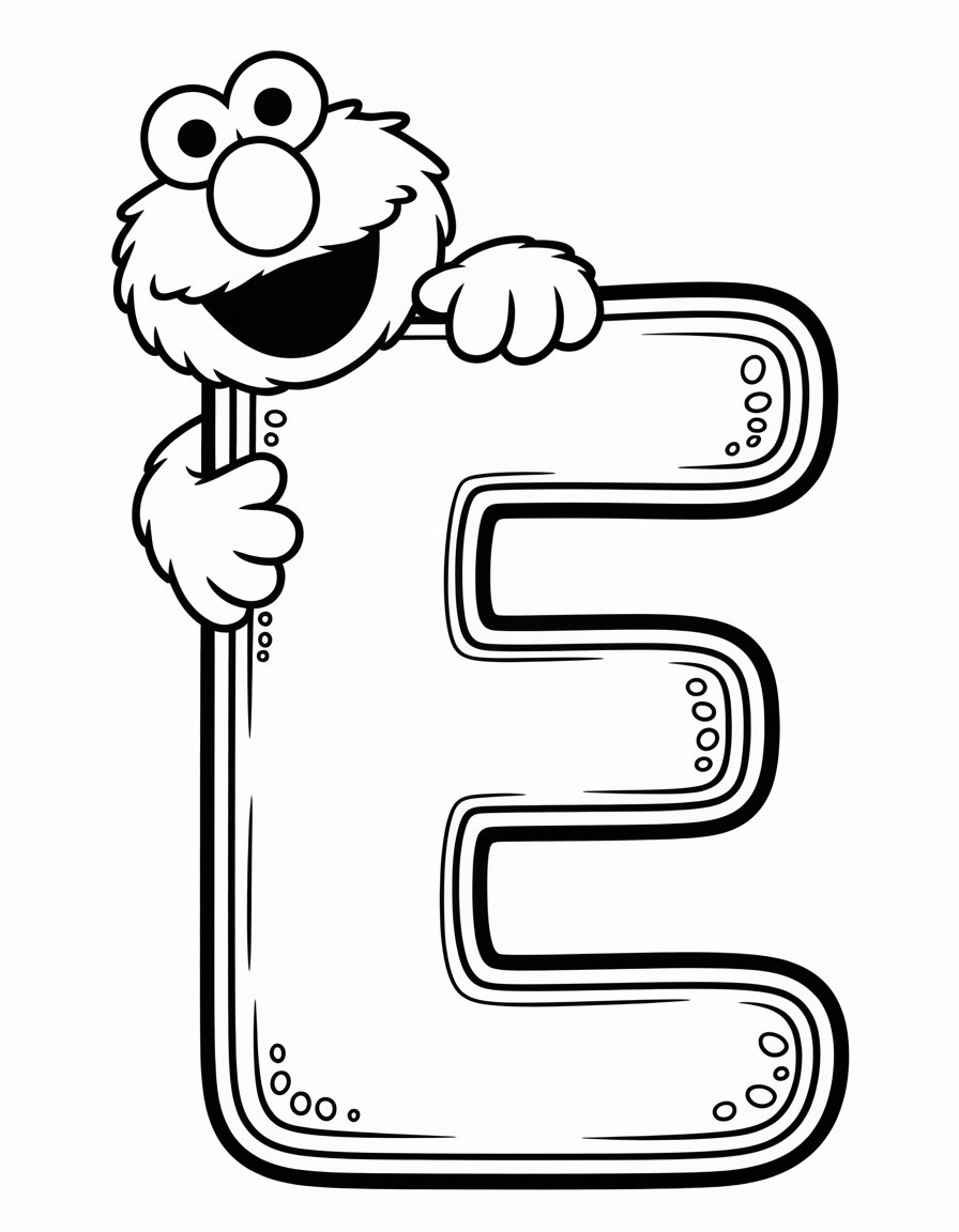 alphabet elmo coloring page