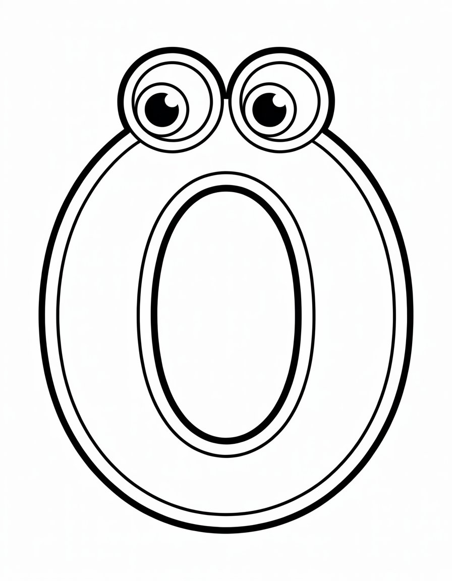 alphabet with eyes coloring page