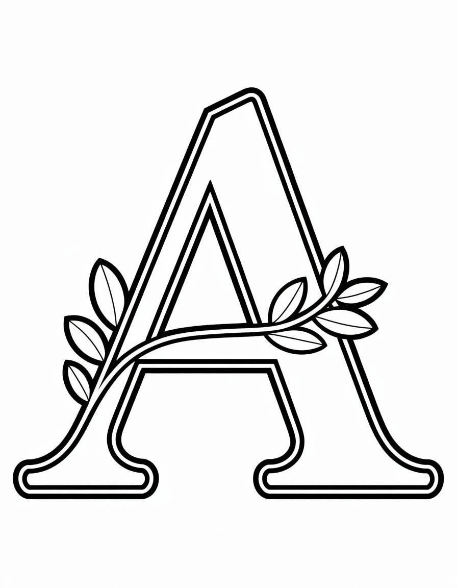 capital alphabet coloring page