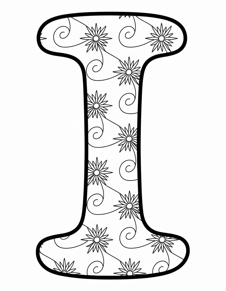 intricate alphabet coloring page