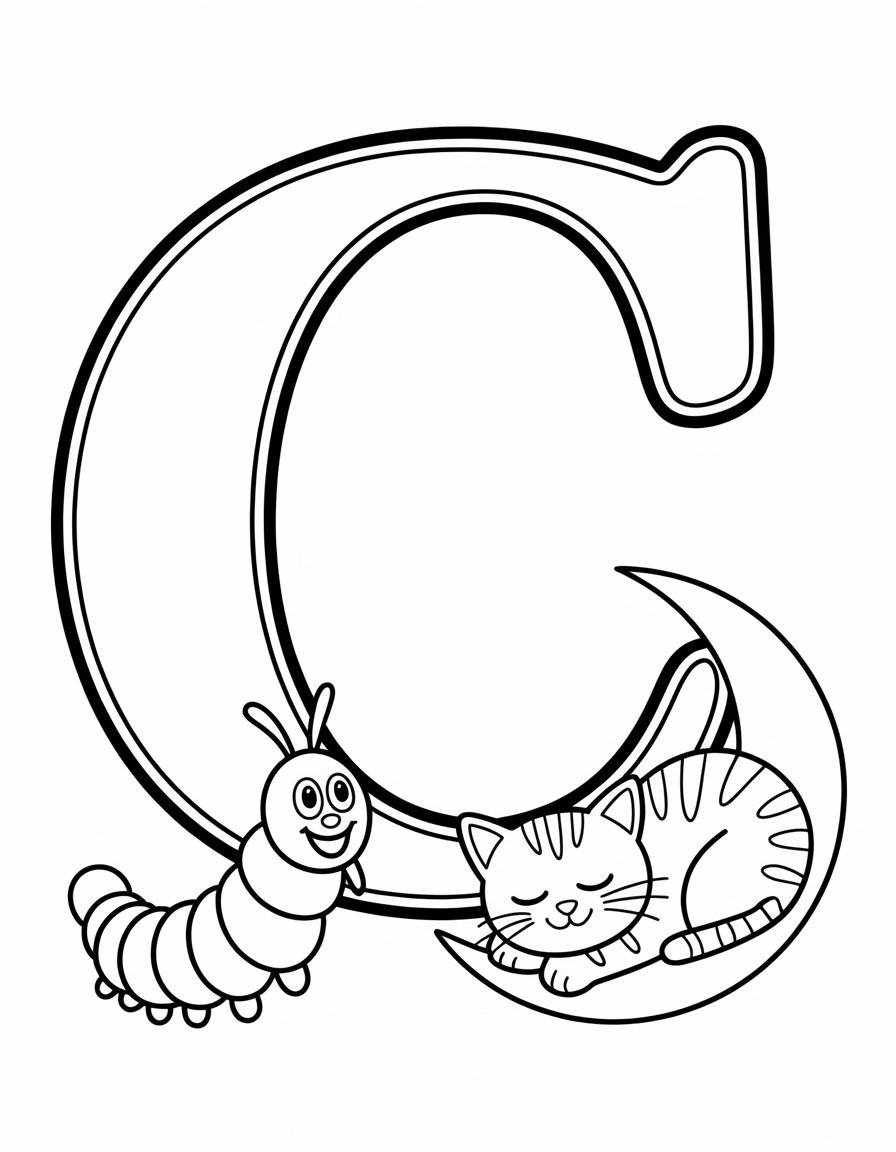 letter c coloring page