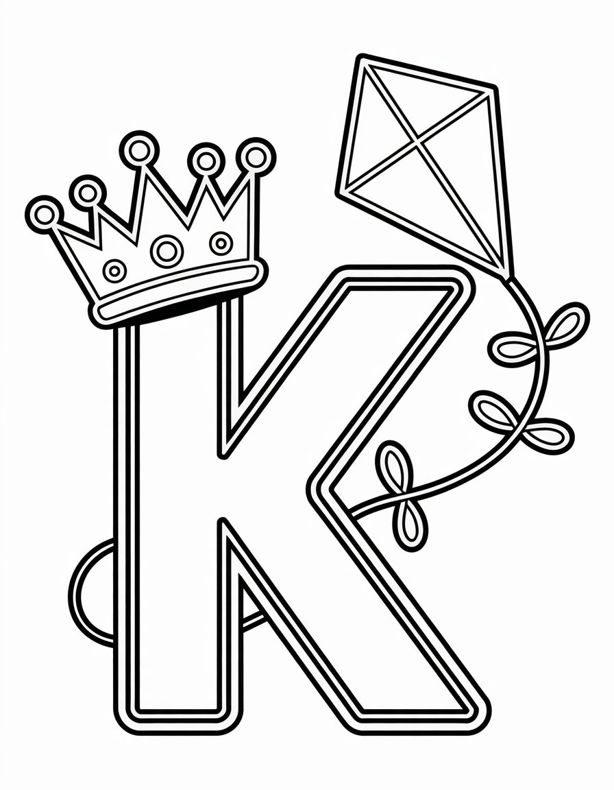 letter k coloring page