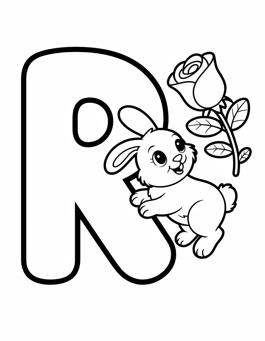 letter r coloring page