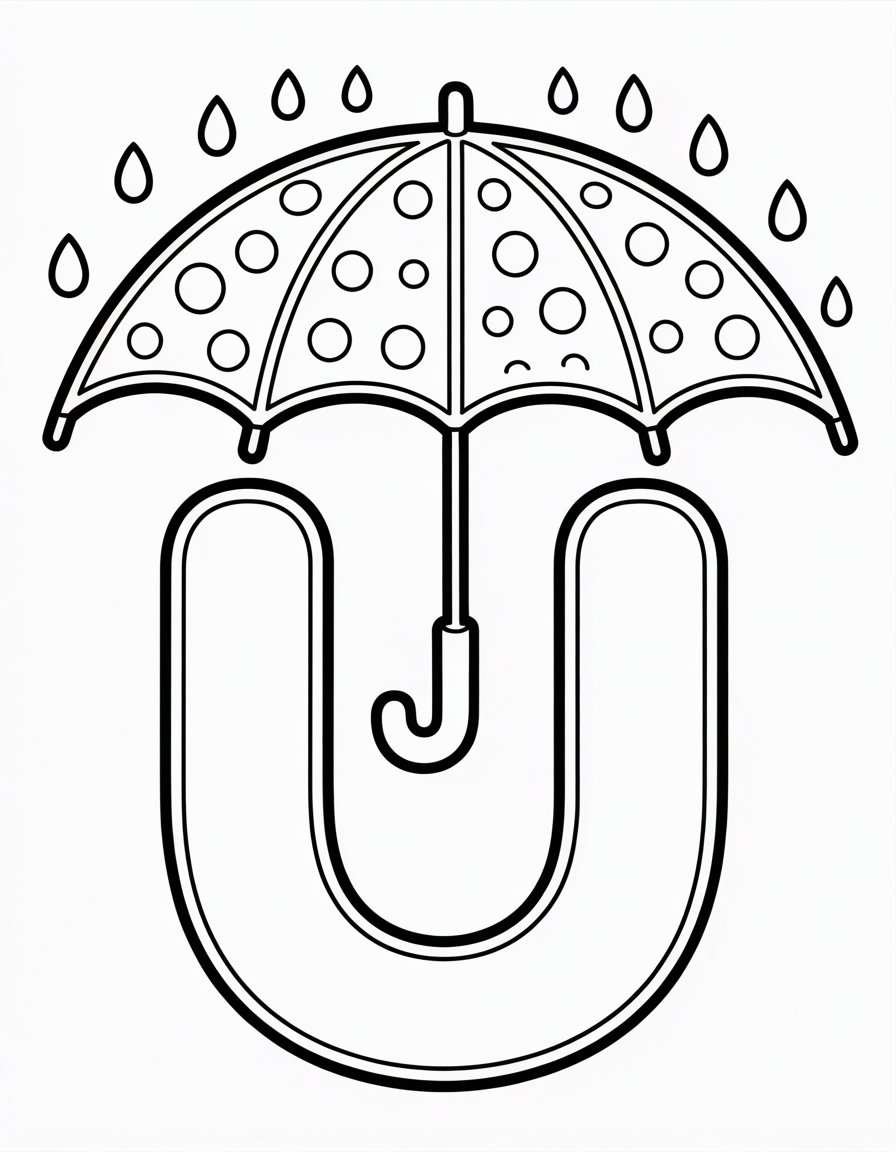 letter u coloring page