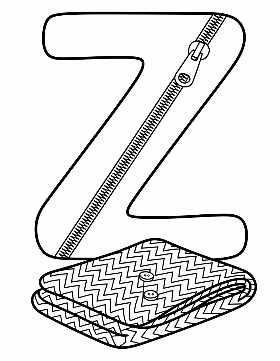 letter z coloring page