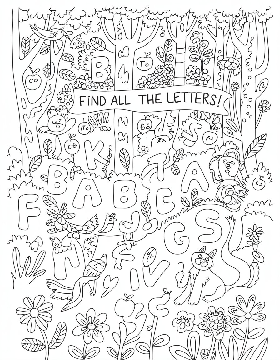 seek and find coloring page