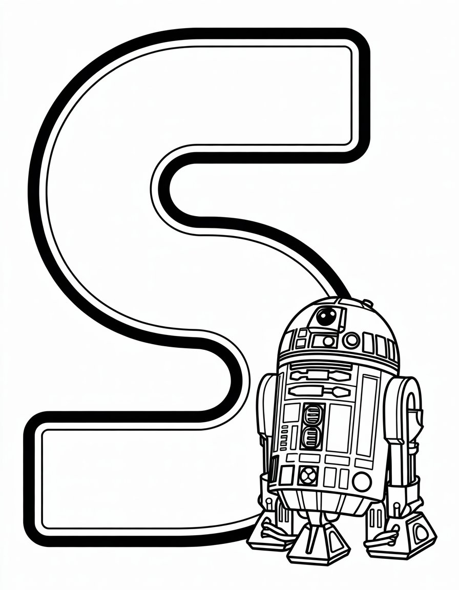 star wars alphabet coloring page