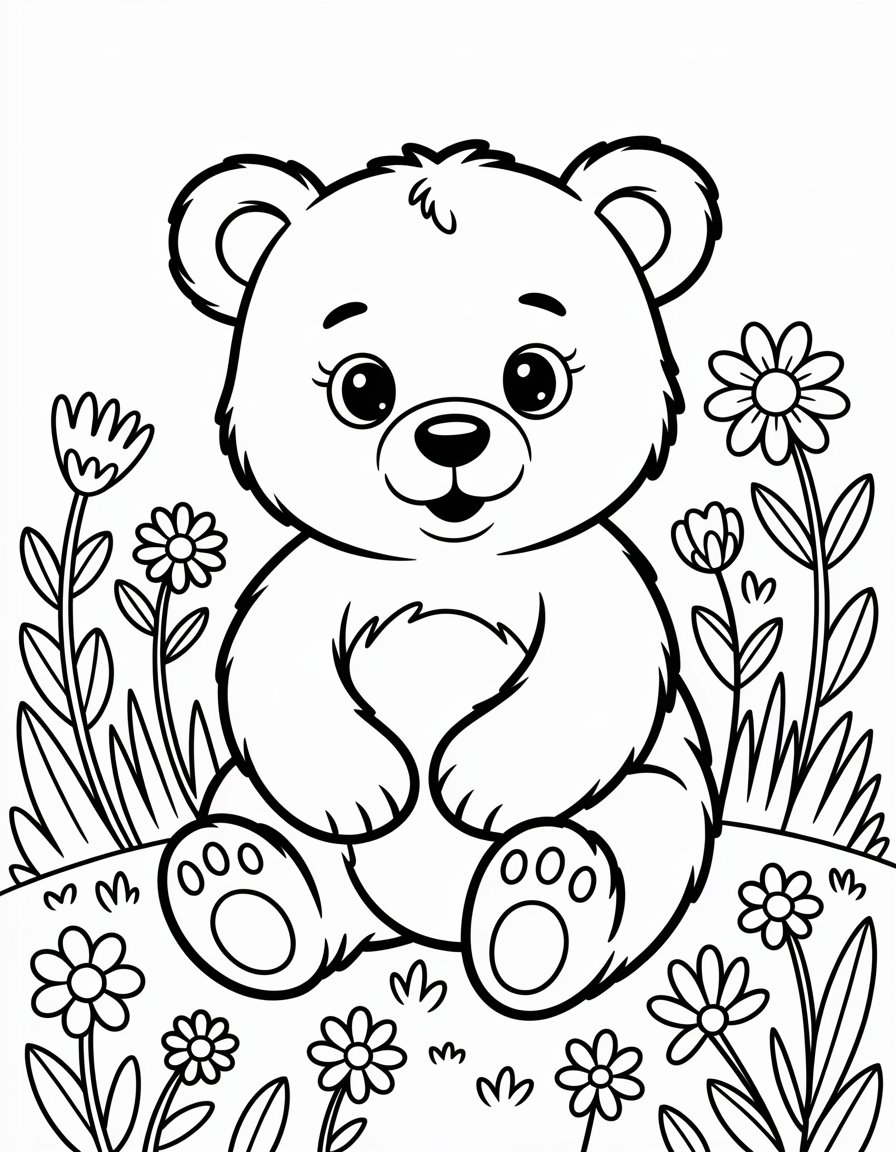 baby bear coloring page