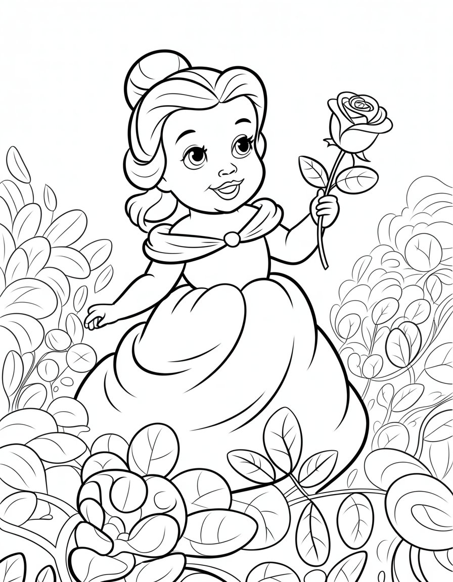 baby belle coloring page