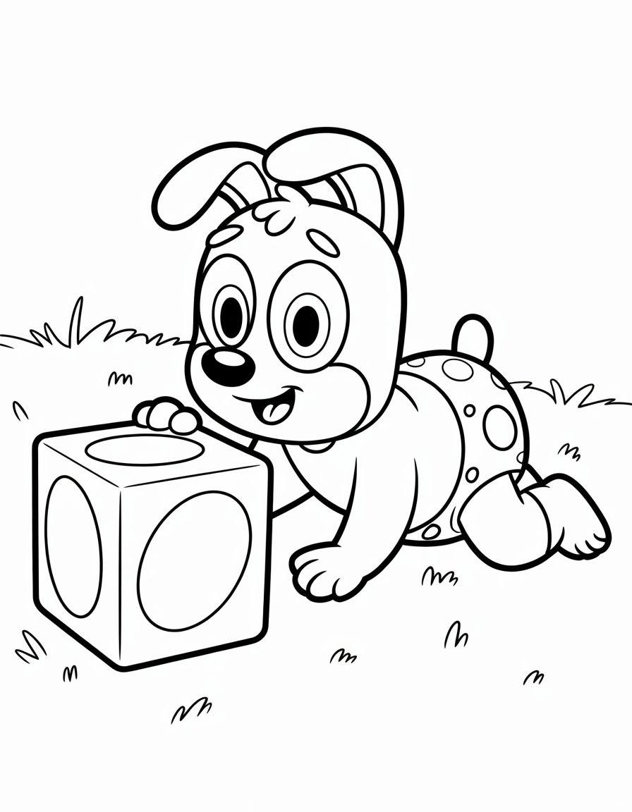 baby bluey coloring page