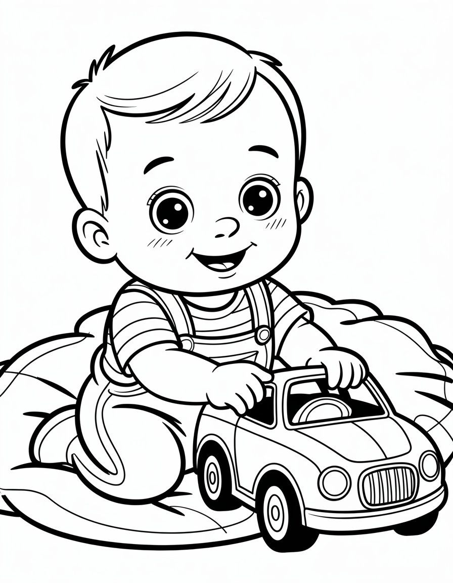 baby boy coloring page