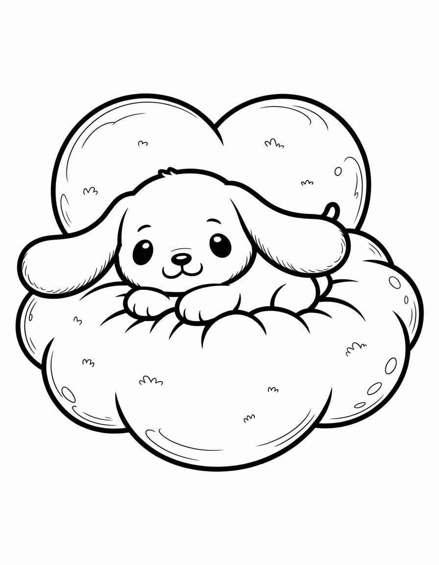 baby cinnamoroll coloring page