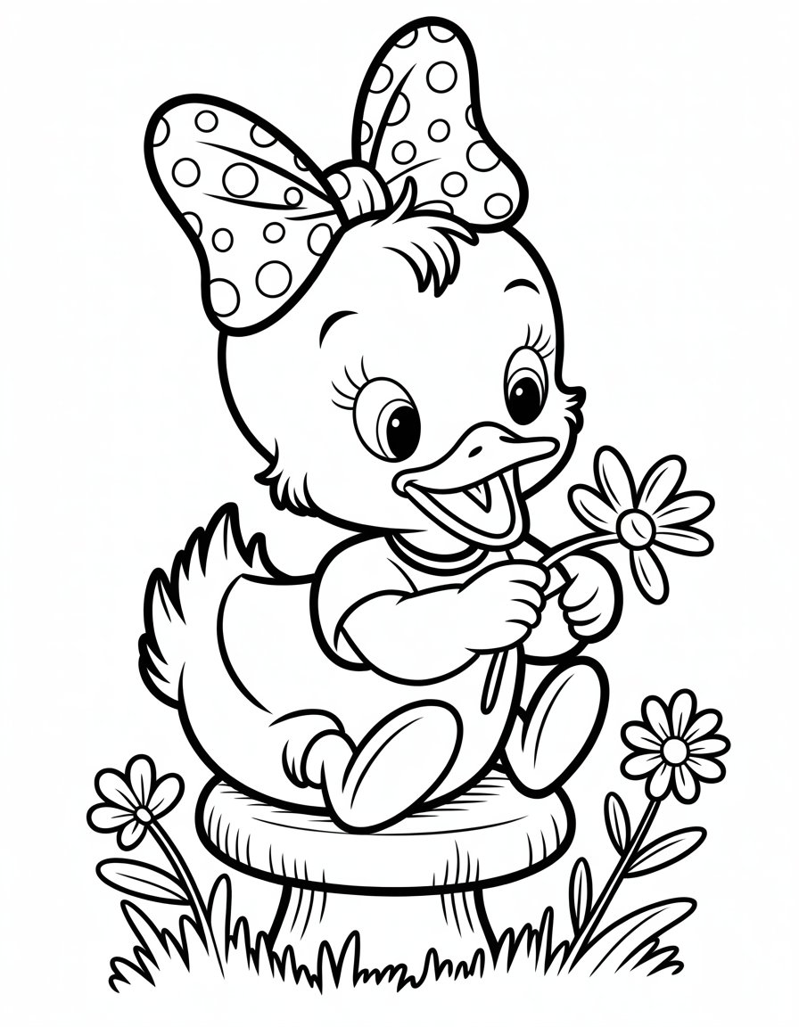 baby daisy duck coloring page