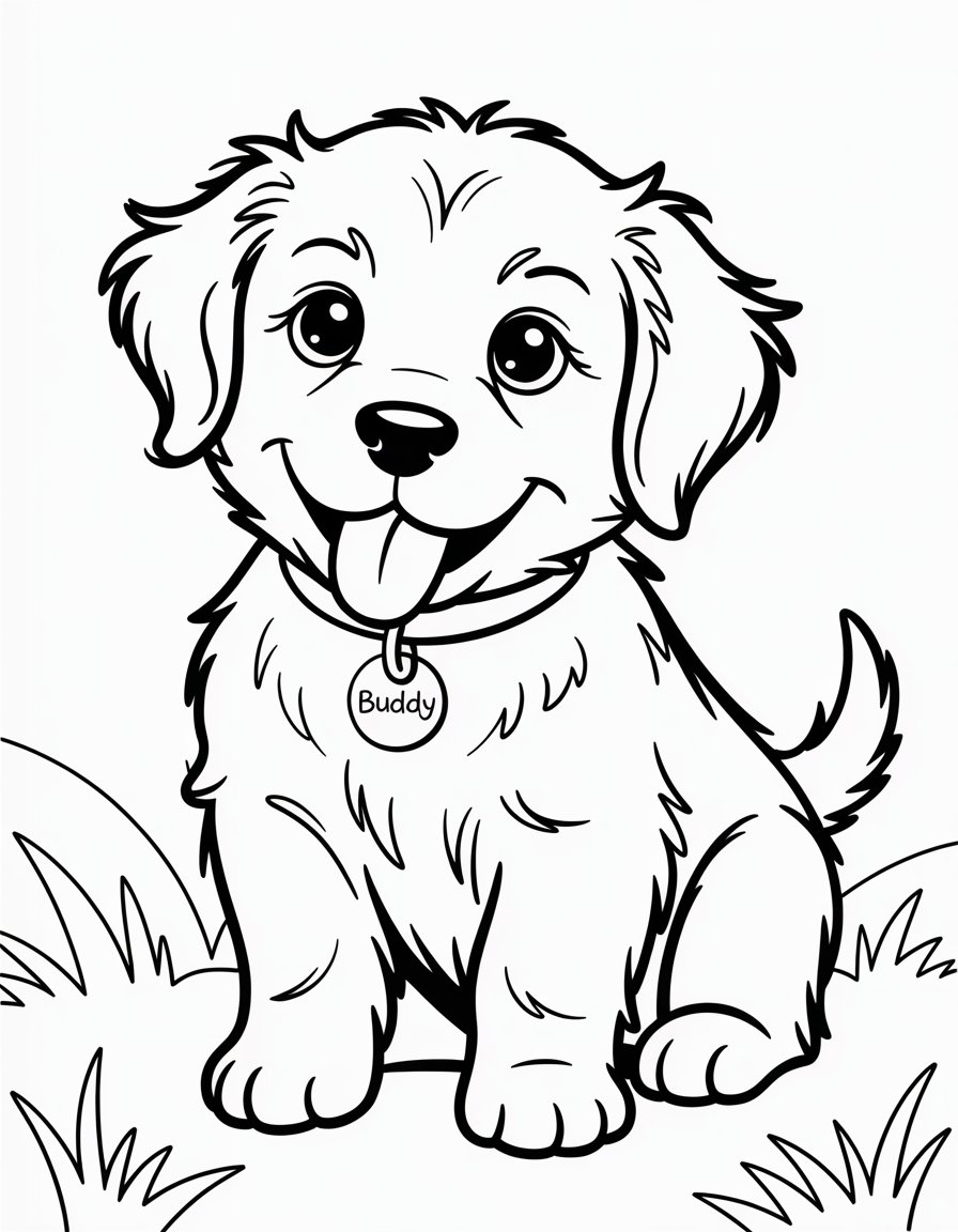 baby dog coloring page