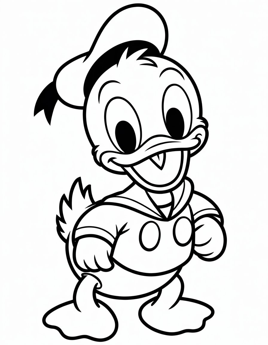 baby donald duck coloring page