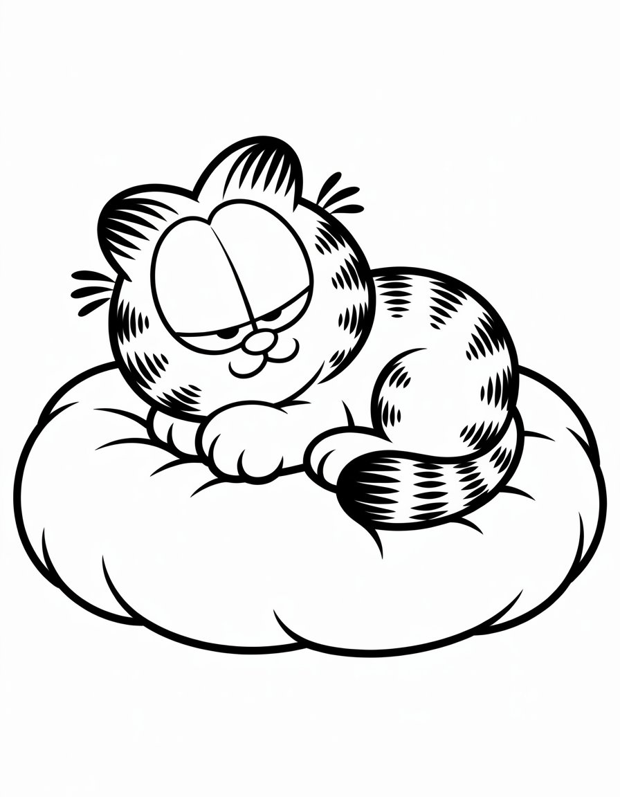 baby garfield coloring page