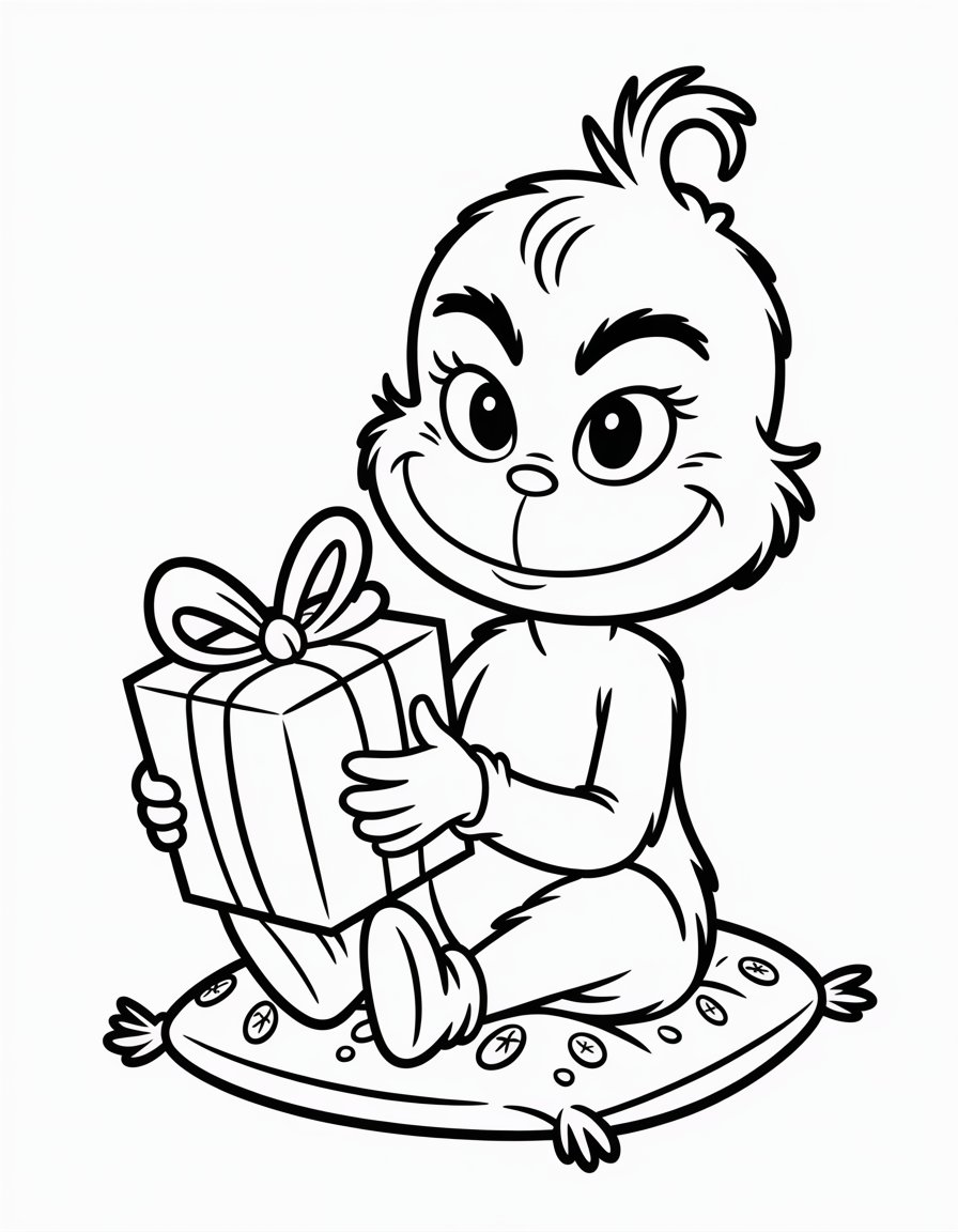 baby grinch coloring page