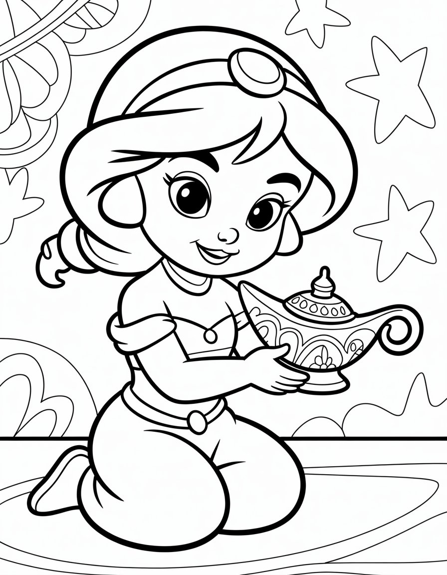 baby jasmine coloring page