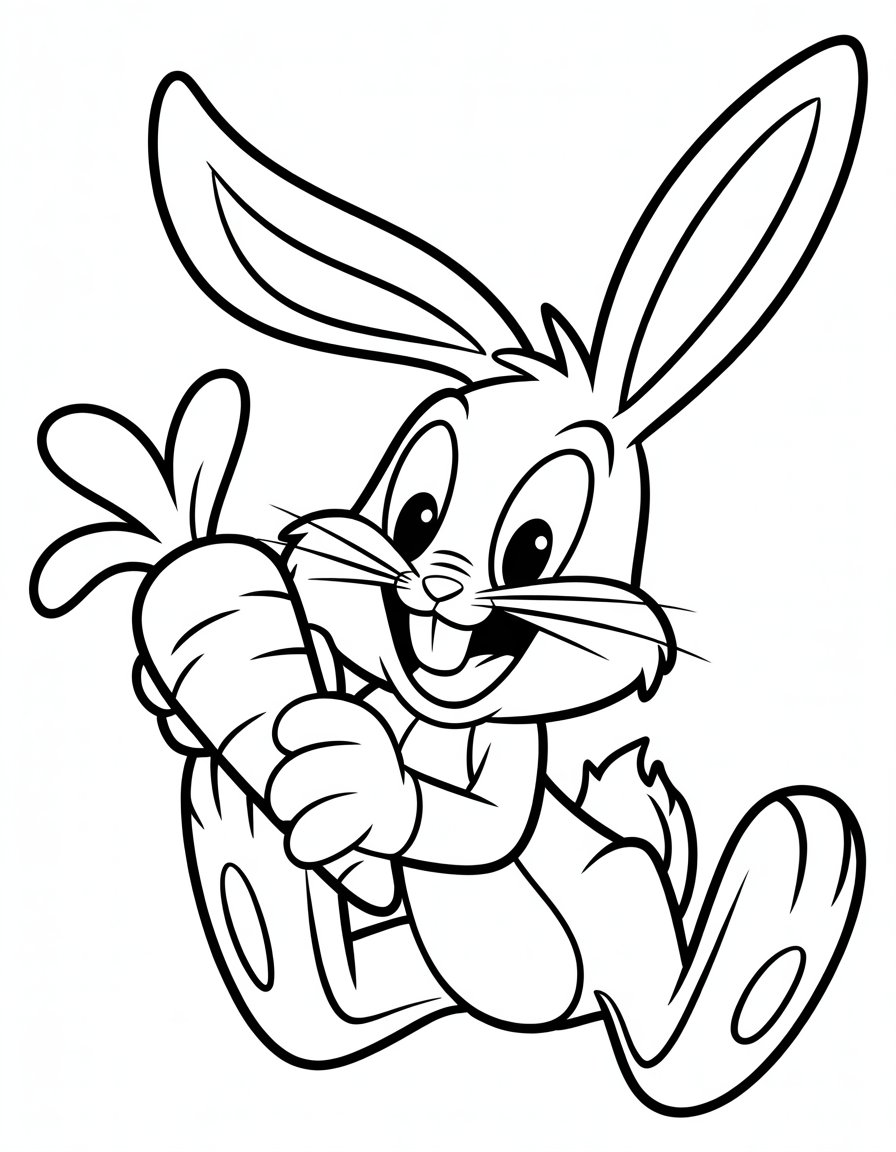 baby looney tunes coloring page