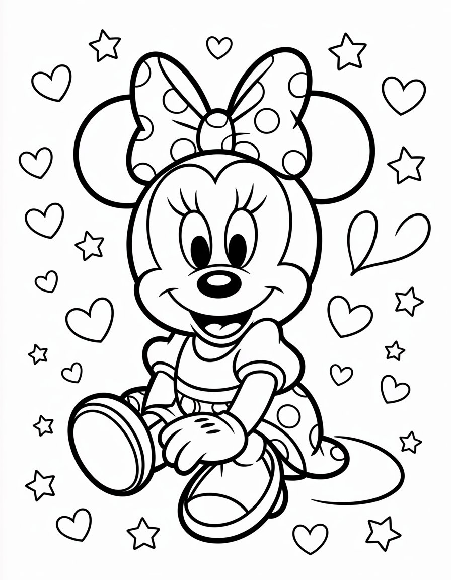baby minnie mouse coloring page