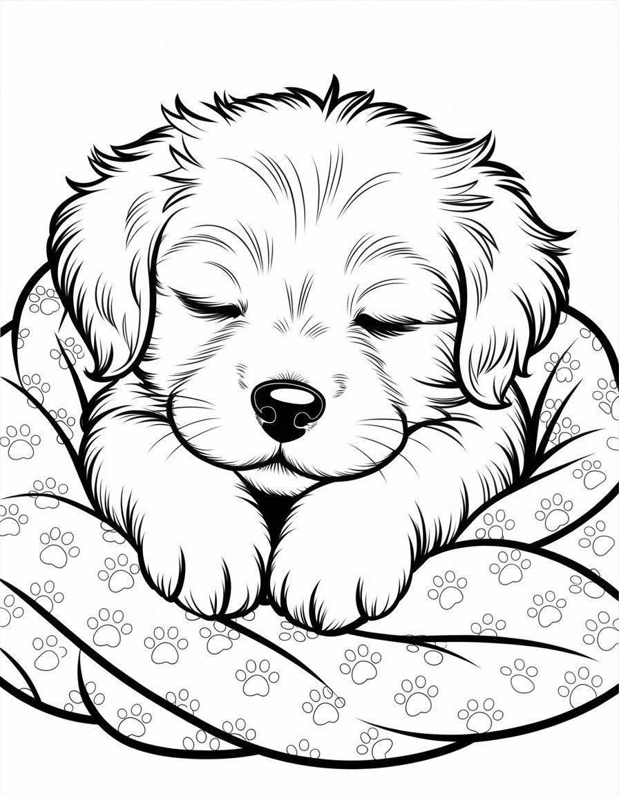 baby puppy coloring page