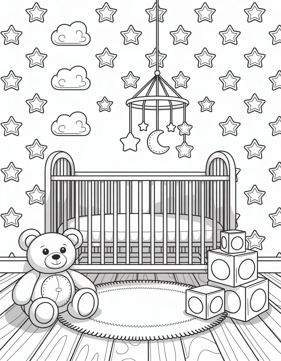 baby room coloring page