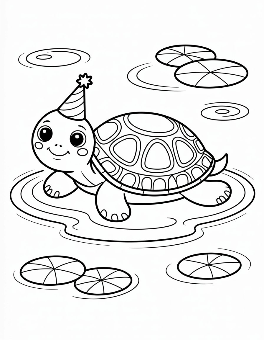 baby turtle coloring page