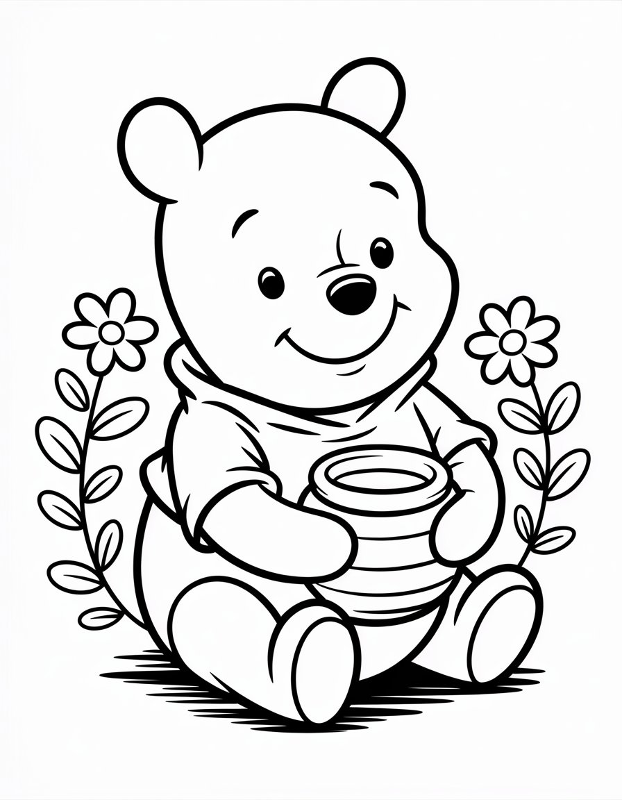 baby winnie the pooh coloring page