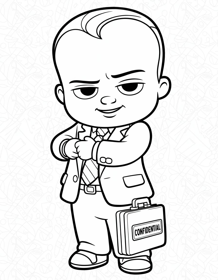 boss baby coloring page