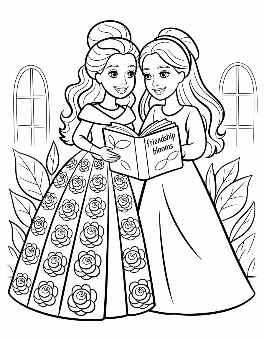 barbie and the pauper coloring page