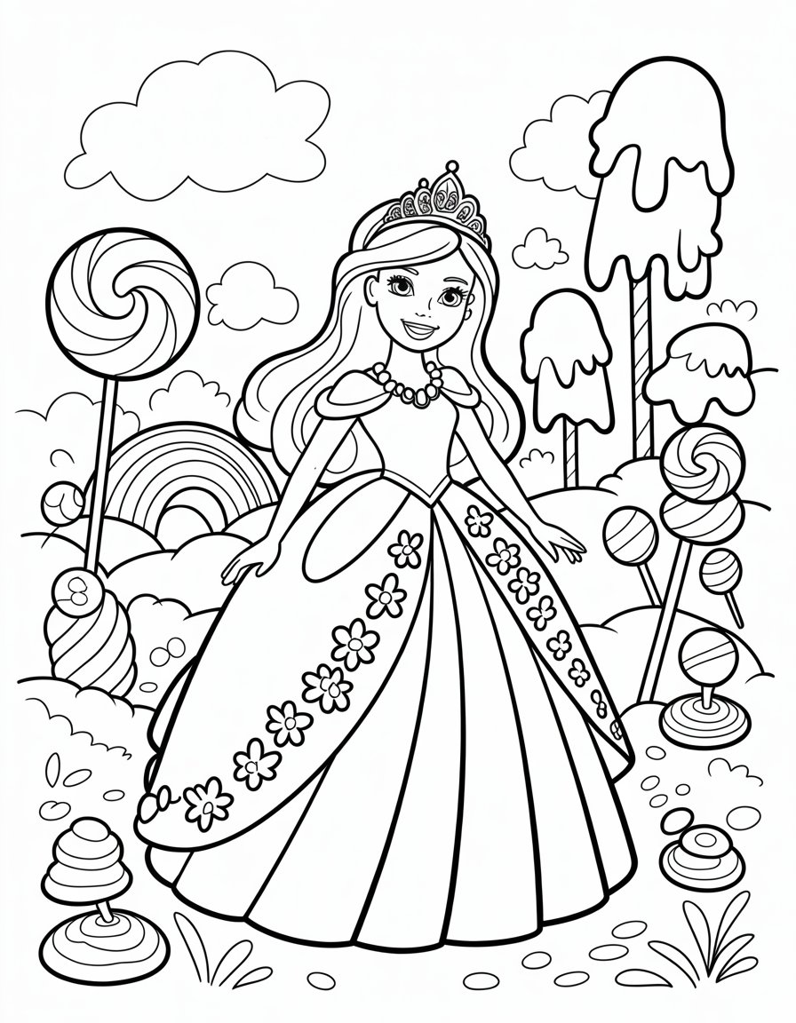 barbie dreamtopia coloring page