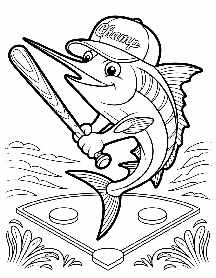 miami marlins coloring page