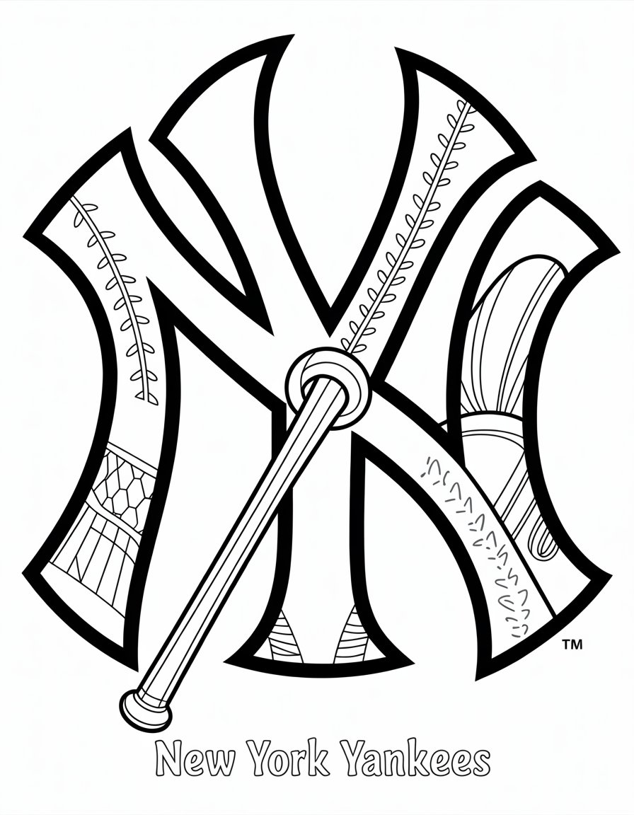 yankees coloring page