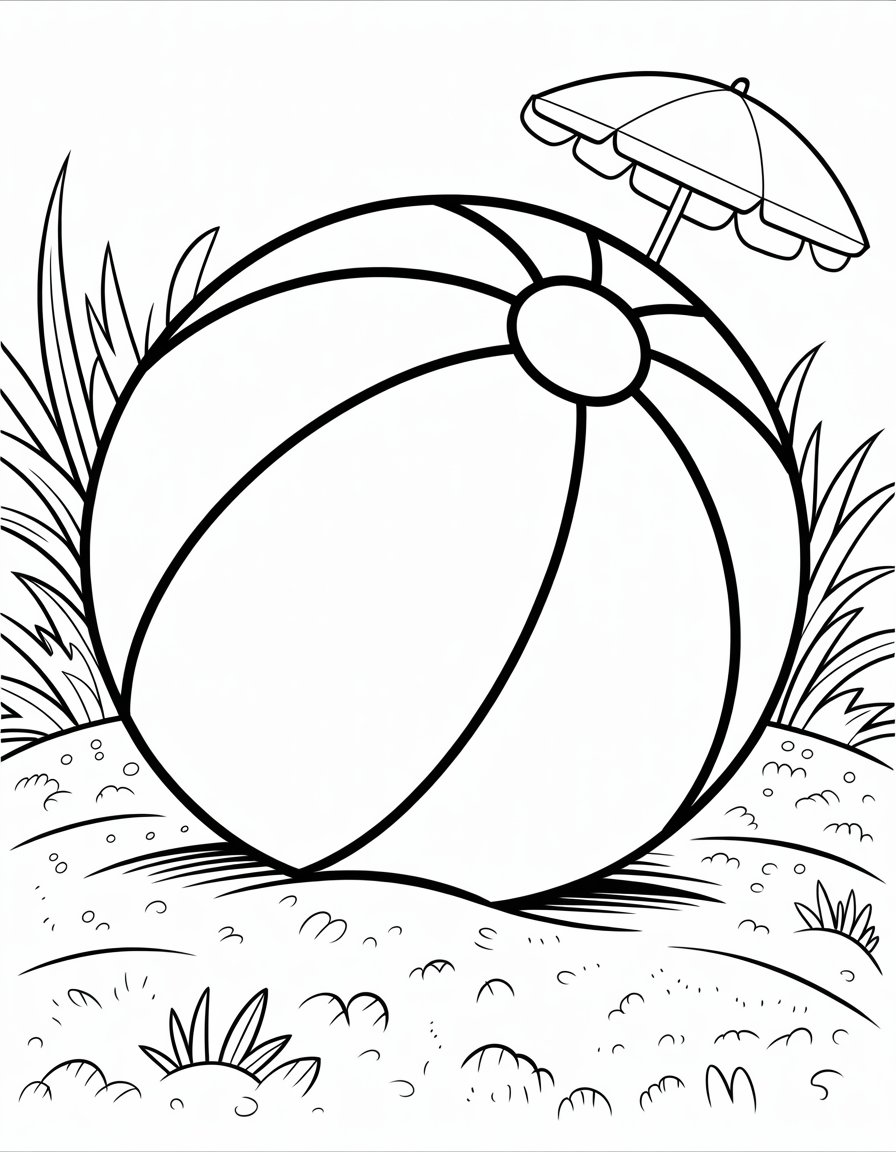 beach ball coloring page