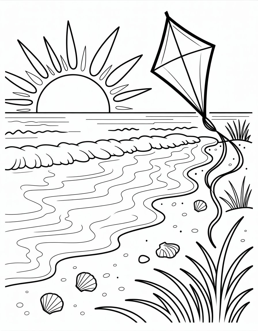 end of summer coloring page