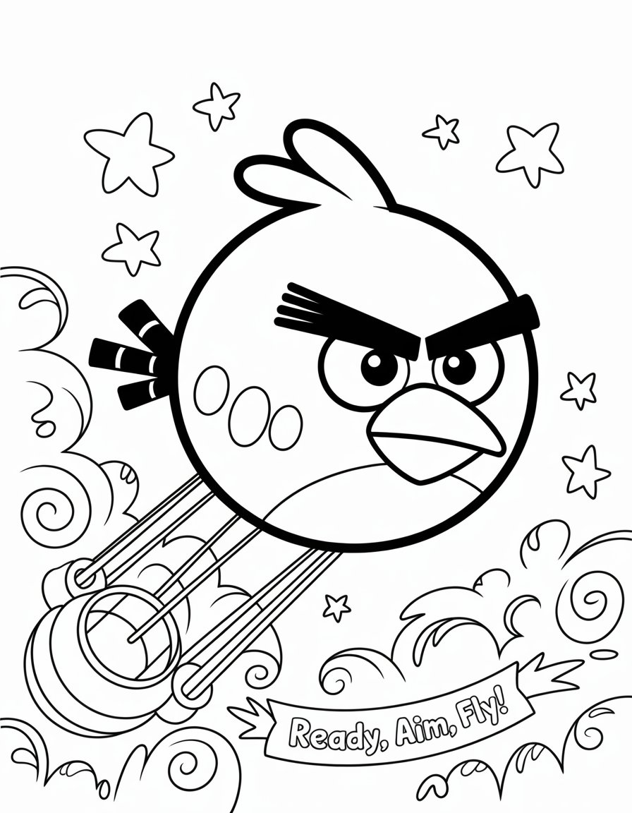 angry bird coloring page
