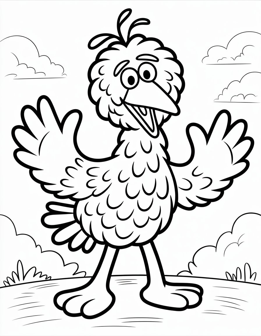 big bird coloring page