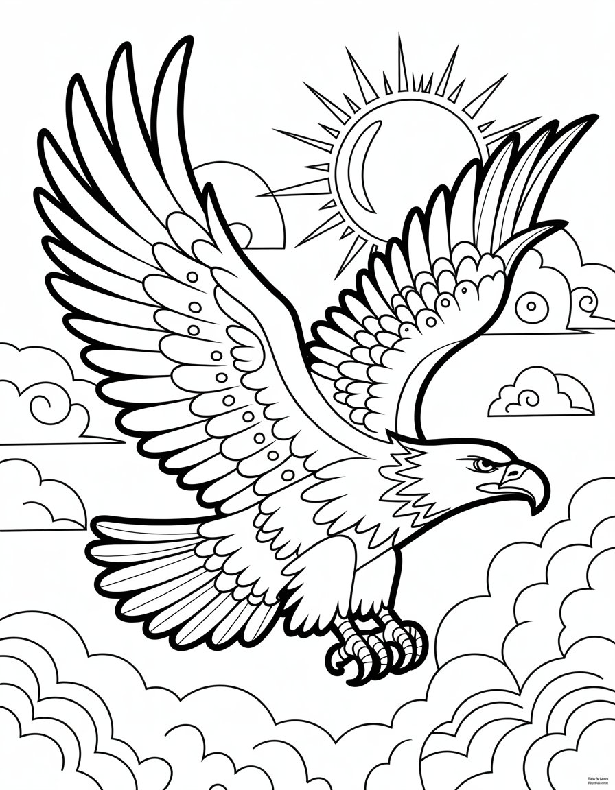 eagle bird coloring page