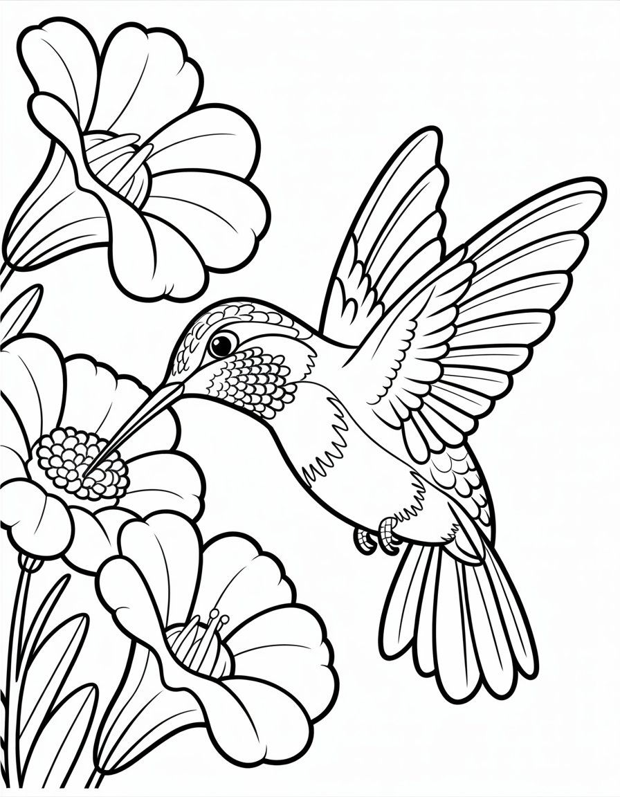 hummingbird coloring page