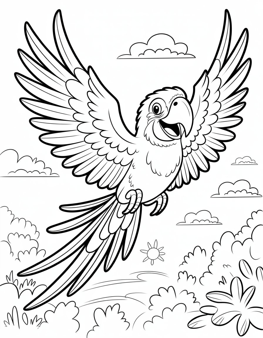 rio bird coloring page