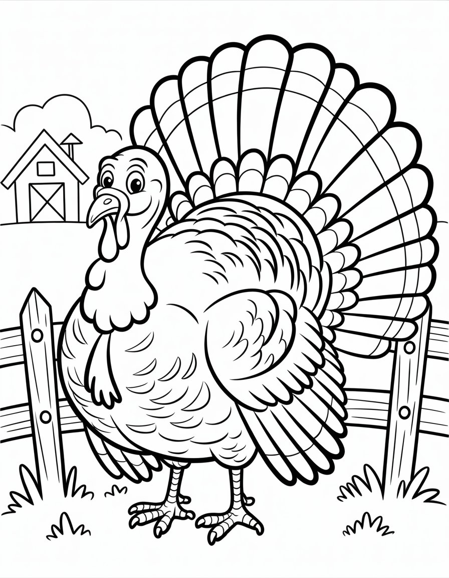 turkey bird coloring page