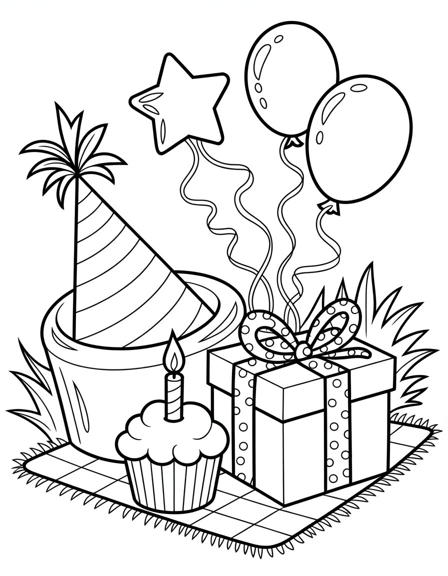 birthday printables coloring page