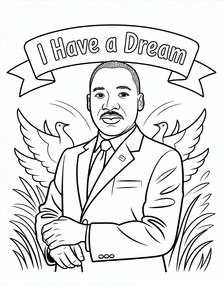 martin luther king coloring page