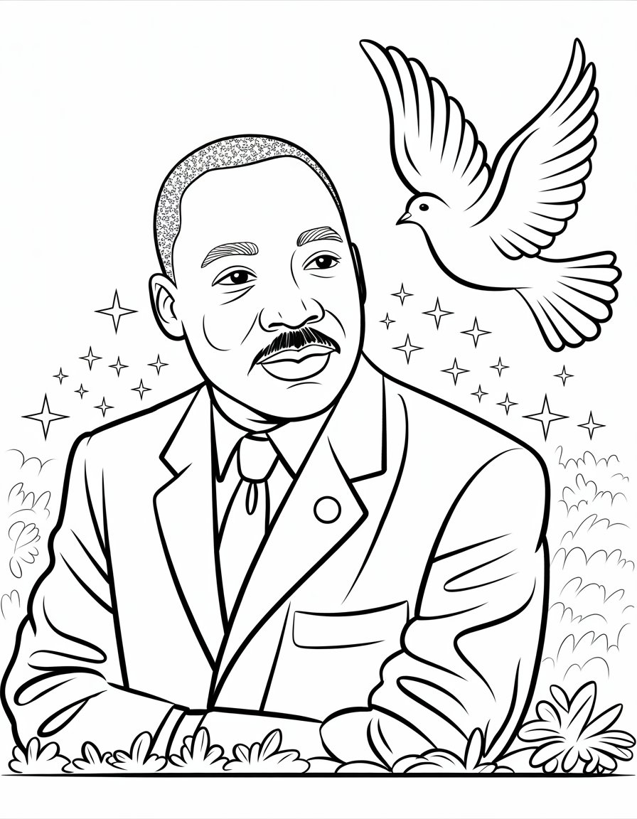 martin luther king jr coloring page