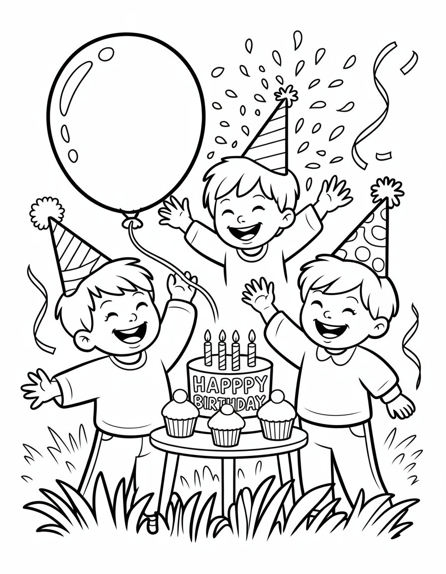 party coloring page